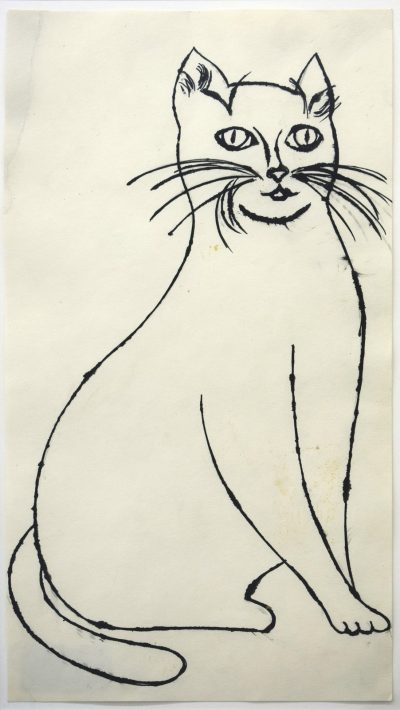 1955, Indian ink and leaf gold on paper, 24,5 x 45,7 cm